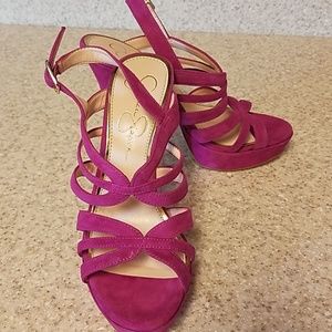 Fuchsia Strappy Sandals
